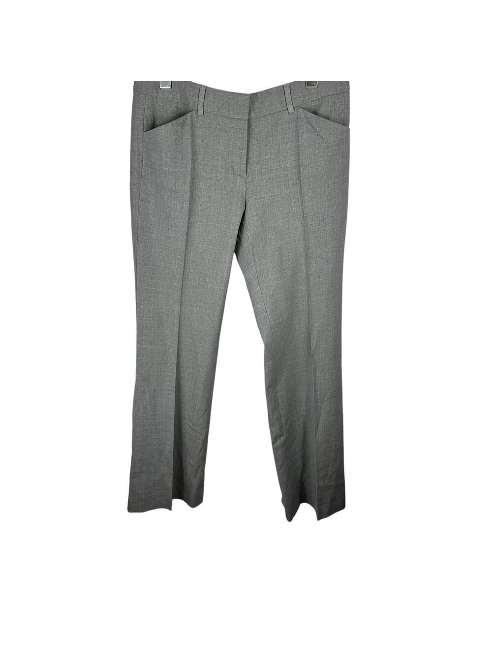 Theory Womens Pants 6 Light Grey Work Wear Casual Wool 30x30 30601204 Minimalist